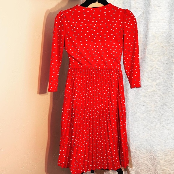 Clark +Greg red polka dot dress szL - Picture 7 of 7